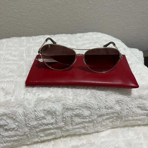 TALBOTS Gold Aviator Sunglasses - Picture 1 of 4